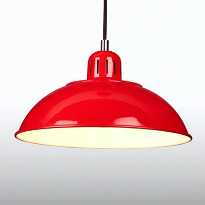 Immagine di Elstead Lampada a sospensione rossa Franklin stile retrò