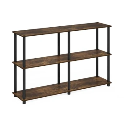 Immagine di Furinno Besi Espositore industriale multiuso con struttura in metallo, 3 x 2, colore: noce