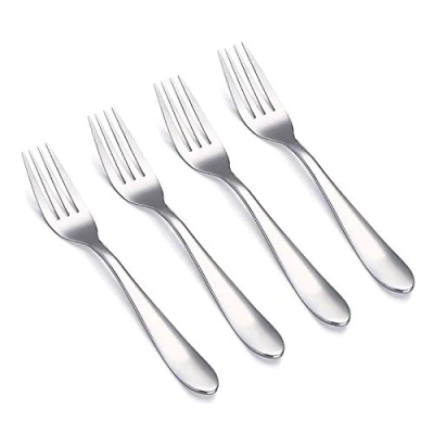 Immagine di VANRA set di 4 forchette per bambini, in acciaio inox, posate da 14,5 cm (4 forchette)