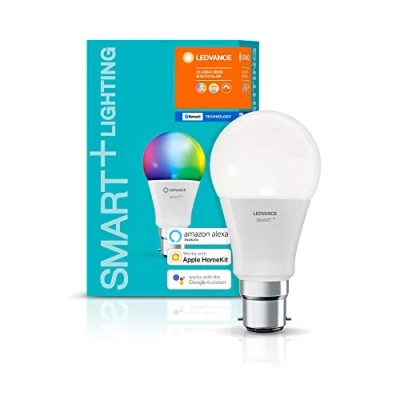 Immagine di LEDVANCE Lampada LED Smart+, tecnologia Bluetooth, base B22d, colore della luce modificabile, 2700 6500 K, colori RGB modificabili, controllabile con Alexa, Google e Apple Voice Control