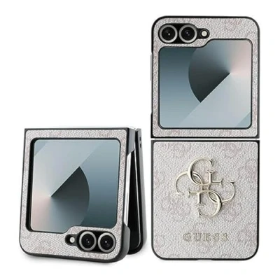 Immagine di CG Mobile Guess GUHCZF64GMGPI Custodia per Z Flip6 F741, in pelle, con logo metallico, colore: Rosa
