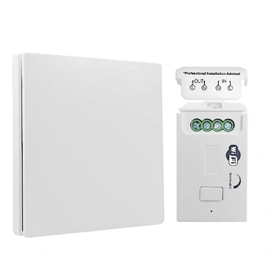 Immagine di Kit di interruttori della luce wireless, interruttore dimmer wireless intelligente Wifi, telecomando per cinetico impermeabile, compatibile con Alexa e Google Assistant, controllo vocale