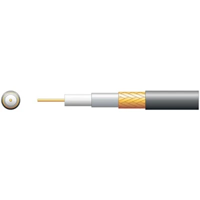 Immagine di Mercury RG59B/U 100 m 75 Ohm cavo coassiale, treccia schiuma rame nero