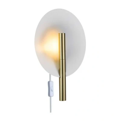 Immagine di DFTP by Nordlux Applique Furiko con interruttore, ottone/bianco