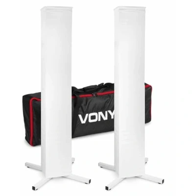 Immagine di Luidspreker standaard / licht statief Set van 2 Vonyx DJP165 witte en zwarte hoezen Tassen (180.080)