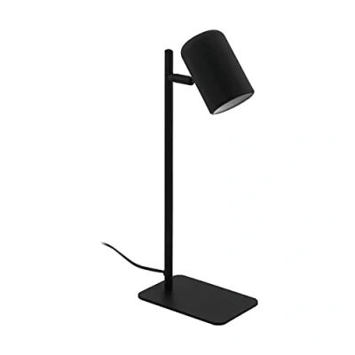 Immagine di EGLO Led lampada da tavolo Ceppino, scrivania minimalista, in metallo, ufficio nero, con interruttore, presa GU10