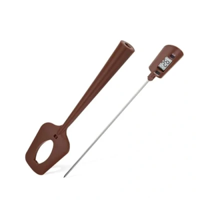 Immagine di Chiaro Display Digitale Termometro Spatola per Cioccolato, LCD con sonda lunga, Cucina portatile Caramella Lettore di Temperatura, Sciroppi Salsa