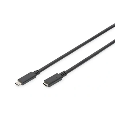 Immagine di Digitus Cavo USB 2.0 Presa C®, Spina C® 1.50 m Nero Flessibile, Schermatura a fogli, intrecciata AK 300210 015 S