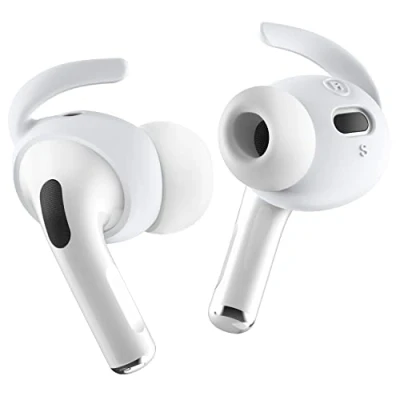 Immagine di elago [4 Paia] Ganci di Ricambio per le Orecchie Compatibili con AirPods Pro 2 Vestibilità Comoda e Sicura, Qualità del Suono Migliorata, Compatibile 2a Generazione (Nightglow Blu)