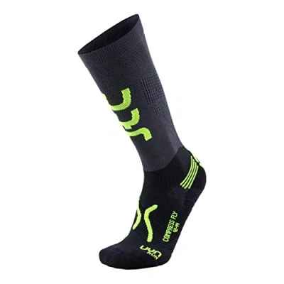 Immagine di UYN S100070 RUN COMPRESSION FLY Calzini Uomo Antracite/Giallo Fluo 44