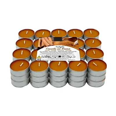Immagine di Lumar Aromatic Tealight Set di 60 Candele profumate, lumini aromatiche Fragranza Bastoncino Cannella