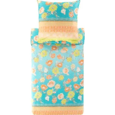 Immagine di Bassetti POSILLIPO Biancheria da letto + 2 federe in 100% raso di cotone colore verde V1, dimensioni: 200 x cm 9327419
