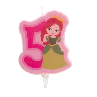 Immagine di Dekora Candeline Compleanno 2D delle Principesse per Torte Bambini Numero 5