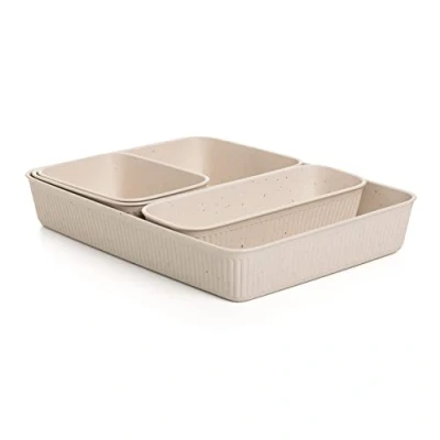 Immagine di Tatay Set di 4 Organizer (1 Unità Slim + 1 A6 A5 A4) Baobab ECOHOME, Polipropilene, Senza BPA, Materiali Riciclati al 100%
