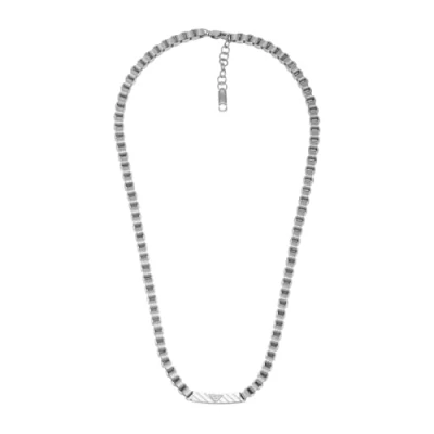 Immagine di Emporio Armani Collana Da Uomo Essential, Lunghezza: 530mm, Larghezza: 30mm In Acciaio Inox Argento, EGS2922040