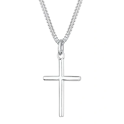 Immagine di Elli Collana Donne Ciondolo Croce di Base in Argento Sterlino 925