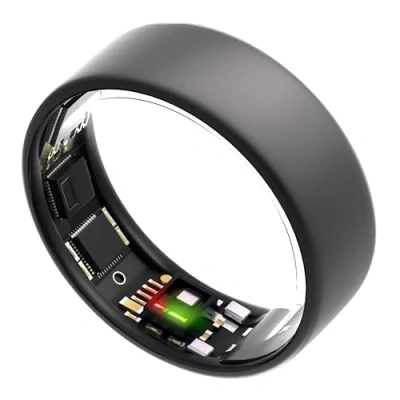 Immagine di ULTRAHUMAN Ring AIR Nessun abbonamento all&#039;app Smart Taglia prima con kit di dimensionamento Monitora sonno, allenamenti, FC, HRV Batteria fino a 6 giorni (taglia 14)