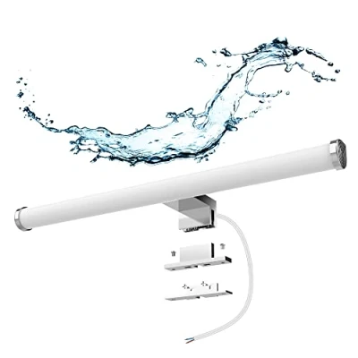 Immagine di Azhien LED Lampada da Specchio Luce Bagno 10W 1200LM 40cm Bianco Neutro 4000K, Montaggio 3 in 1 IP44 230V Applique Parete Lampada, No Sfarfallio Illuminazione a 400mm