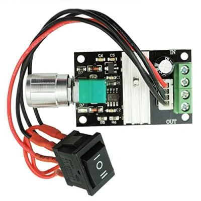 Immagine di Controller di velocità del Motore DC 6V 12V 24V 28V 3A 80W 1203BB PWM Driver Inversione Switch Speed ​​Regolabile