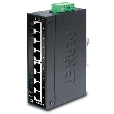 Immagine di PLANET IGS 801T IP30 Slim type 8 Port Industrial Gigabit Ethernet Switch ( 40bis 75 Grad C)