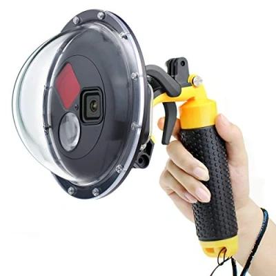 Immagine di GEPULY Dome Port per GoPro Hero 8 Nero, Lens con custodia impermeabile, Trigger, impugnatura galleggiante, filtro rosso commutabile integrato e 10x macro