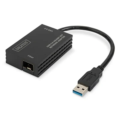 Immagine di Digitus Computer, Fibra ottica, Notebook, USB 3.2 Gen 1 (USB 3.0), Rete Adattatore [1x 1x Slot SFP] DN 3026 17.00 cm