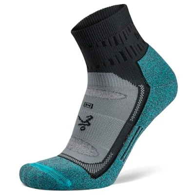 Immagine di Balega Unisex Blister Resist No Show Calzini da corsa, Grigio/Blu, Medium, EU Dimensione 40 42.5