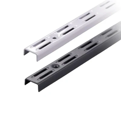 Immagine di BOOMET guide da parete a 2 file, colore antracite, 50 cm, pezzi, colori, per scaffali/scaffali parete, scaffalatura in acciaio, verniciato polvere, facile montare