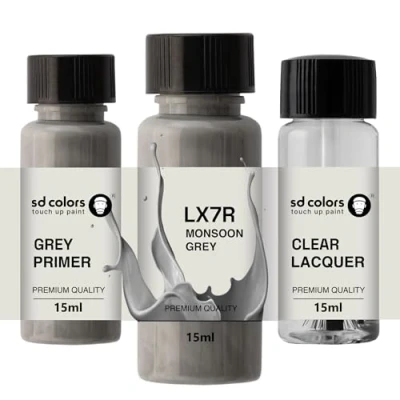 Immagine di SD COLORS MONSOON GREY LX7R New Touch Up Paint 15 ML RIPARAZIONE GRAFFIO PENNELLO COLORE CODICE GRIGIO (VERNICI+PRIMER+LACQUER)