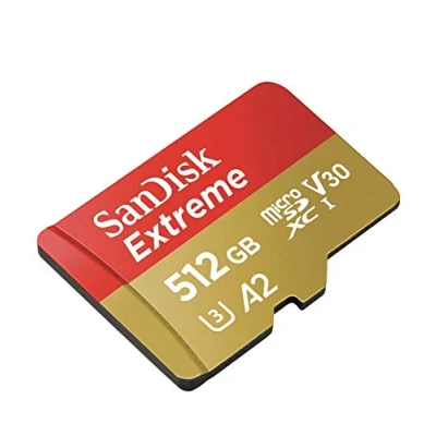 Immagine di SanDisk Extreme 512GB microSDXC Memory Card + SD Adapter with A2 App Performance Rescue Pro Deluxe, up to 160MB/s, Class 10, UHS I, U3, V30