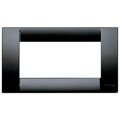 Immagine di Vimar Serie Idea Placca Classica 4 Modulo plastico nero