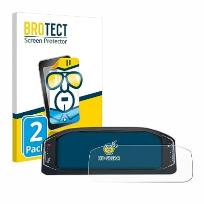 Immagine di brotect Pellicola Protettiva per Volkswagen Active Info Display T Roc Protezione Schermo (2 Pezzi) [Trasparente, Anti Impronte]
