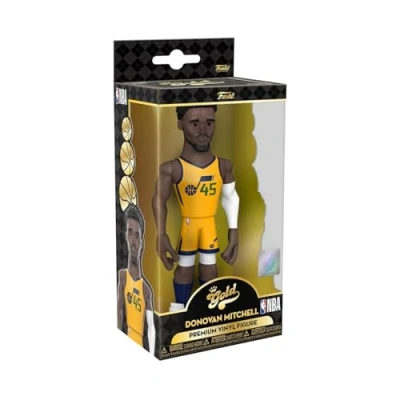 Immagine di Funko Gold 5&quot; NBA: Jazz Donovan Mitchell (CE&#039;21) Probabilità di 1/6 per la Variante ChaseASE Figura D&#039;azione in Vinile da Collezione Idea Regalo il Compleanno Merchandising Ufficiale