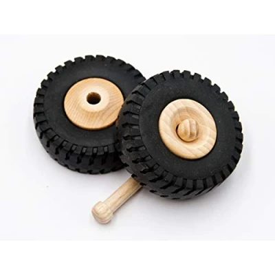 Immagine di JOWE® 2 ruote in legno con profilo gomma, 64 mm, di faggio pneumatici x 20 mm