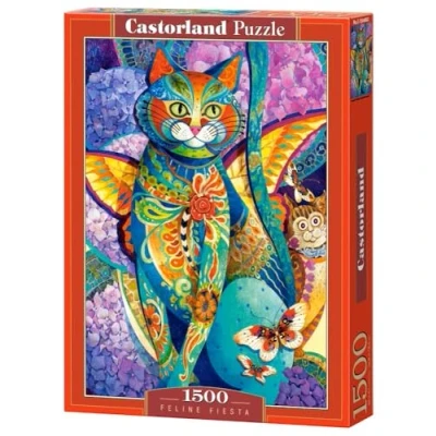 Immagine di Castorland Poland Hobby Panoramic Feline Fiesta Jigsaw Puzzle, 1500 Pezzi Set, Multicolore, C 151448 2