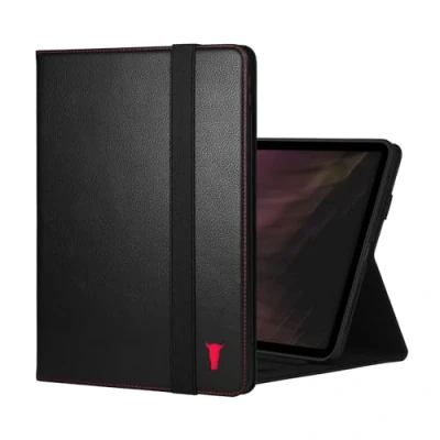 Immagine di TORRO Custodia Compatibile con iPad Pro 11&quot; 5a Gen (2024) in Pelle Premium per M4 2024 Funzione Stand, Connettività Apple Pencil e Wake/Sleep (Nero Rosso)