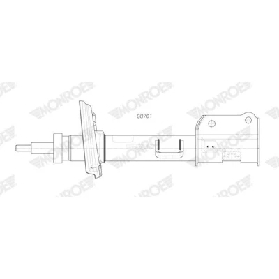 Immagine di MONROE G8701 Ammortizzatore A pressione del gas doppio tubo tipo McPherson Spina superiore, Collare inferiore JEEP: Compass (MP