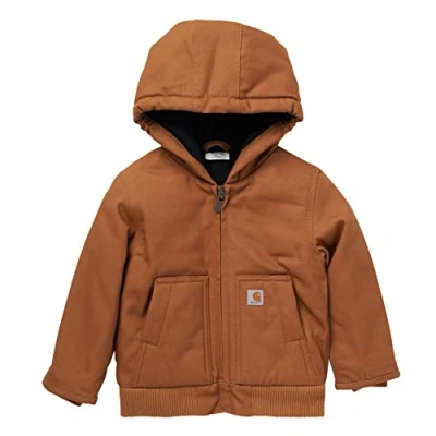 Immagine di Carhartt Felpa da ragazzo con cappuccio Active Jac, marrone, 4T