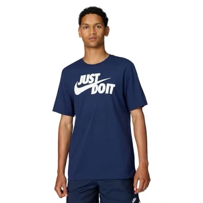 Immagine di Nike Men&#039;s Top M Nsw Tee Just Do It Swoosh, Midnight Navy/White, AR5006 410, XS