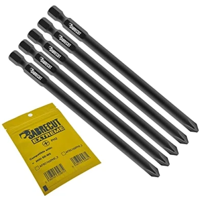 Immagine di 5 x SabreCut AFSC102PH2_5 102 mm PH2 per Hilti SD M2 SDM2 102/4 Autofeed cartongesso fascicolati Cacciavite Punta a pistola Single Ended Phillips No.2 Heavy Duty