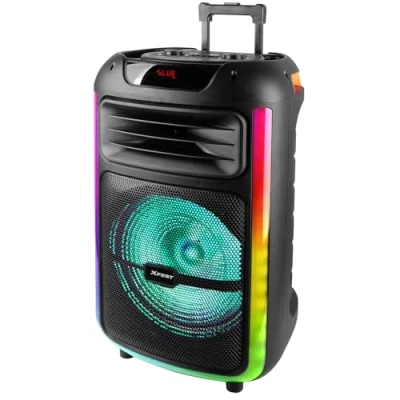 Immagine di Trevi XFest XF 1400 KB Speaker Wireless 100W, Altoparlante Portatile Con Microfono Cavo Incluso, Ingressi USB, Micro SD, AUX IN e Guitar, Funzione TWS, Batteria Ricaricabile Integrata