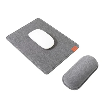 Immagine di SenseAGE Ingrandisci mouse pad e set di poggiapolsi del mouse, tappetino ergonomico per con base antiscivolo tastiera, comodo la digitazione sollievo dal dolore, Grigio