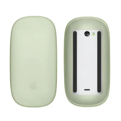 Immagine di kwmobile Custodia Silicone Mouse Compatibile con Apple Magic 1/2 Cover Antipolvere Case Morbida Semitrasparente giallo pastello