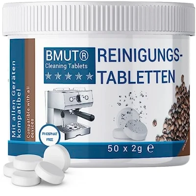 Immagine di 50 pastiglie di pulizia da 2 g per macchine caffè completamente automatiche, capsule e molto efficaci tutti i produttori