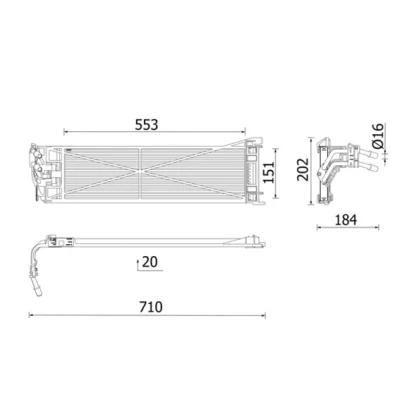 Immagine di MAHLE ORIGINAL CLC 306 000P Radiatore olio, Cambio automatico