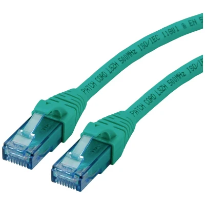 Immagine di Roline 21.15.2736 RJ45 cavo di rete, patch CAT 6A U/UTP 7.50 m Verde non schermato, Privo alogeni, Ritardante fiamma 1 pz.