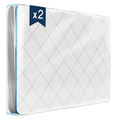 Immagine di Custodia Materasso in Plastica per 140x200 cm (Spessore 30 cm) Set di 2 Sacco con Chiusura a Cerniera Protezione Conservazione, Trasloco
