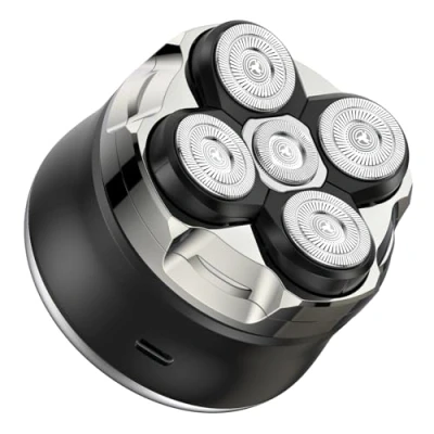 Immagine di ETROBOT Rasoio Testa Calva, Elettrico Barba, 5D Capelli Uomo con Magnetiche, Wet &amp; Dry 100% Lavabile, USB Ricaricabile Senza Fili MOJO 1 2K