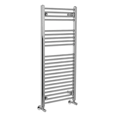 Immagine di Essentials Scaldasalviette Idraulico Calorifero Bagno Termoarredo Design Piatto 1100 x 500mm Interasse: 450mm 346 Watt Cromato