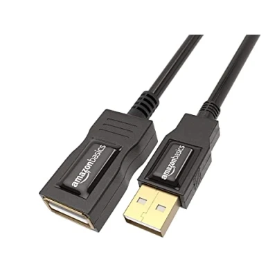 Immagine di Amazon Basics Cavo prolunga 2.0 USB A maschio femmina, 1 m, Nero
